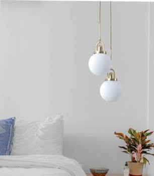 Elegancka LAMPA WISZĄCA PEARL złota 20cm glamour