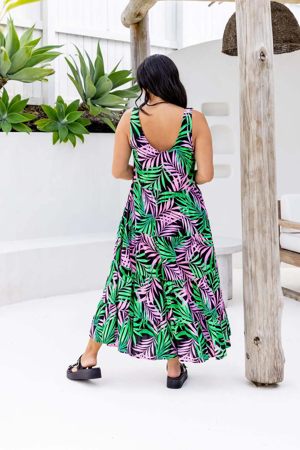 Ronnie Maxi Dress in Midnight Jungle