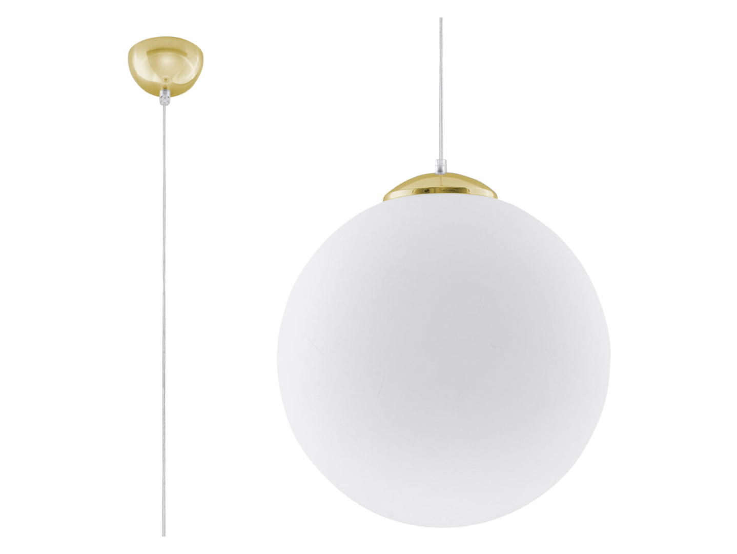 Lampa wisząca Ugo stalowa złota