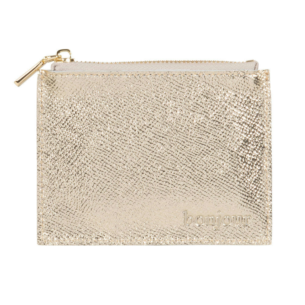 BONJOUR - Porte-cartes doré