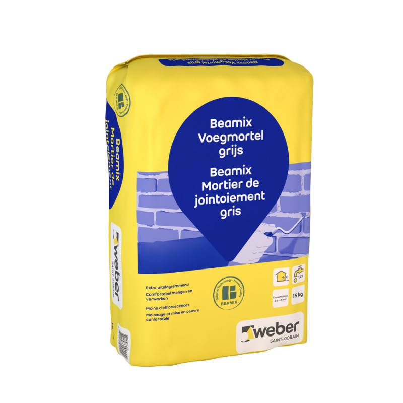 Mortier de jointement gris 15 kg WEBER BEAMIX