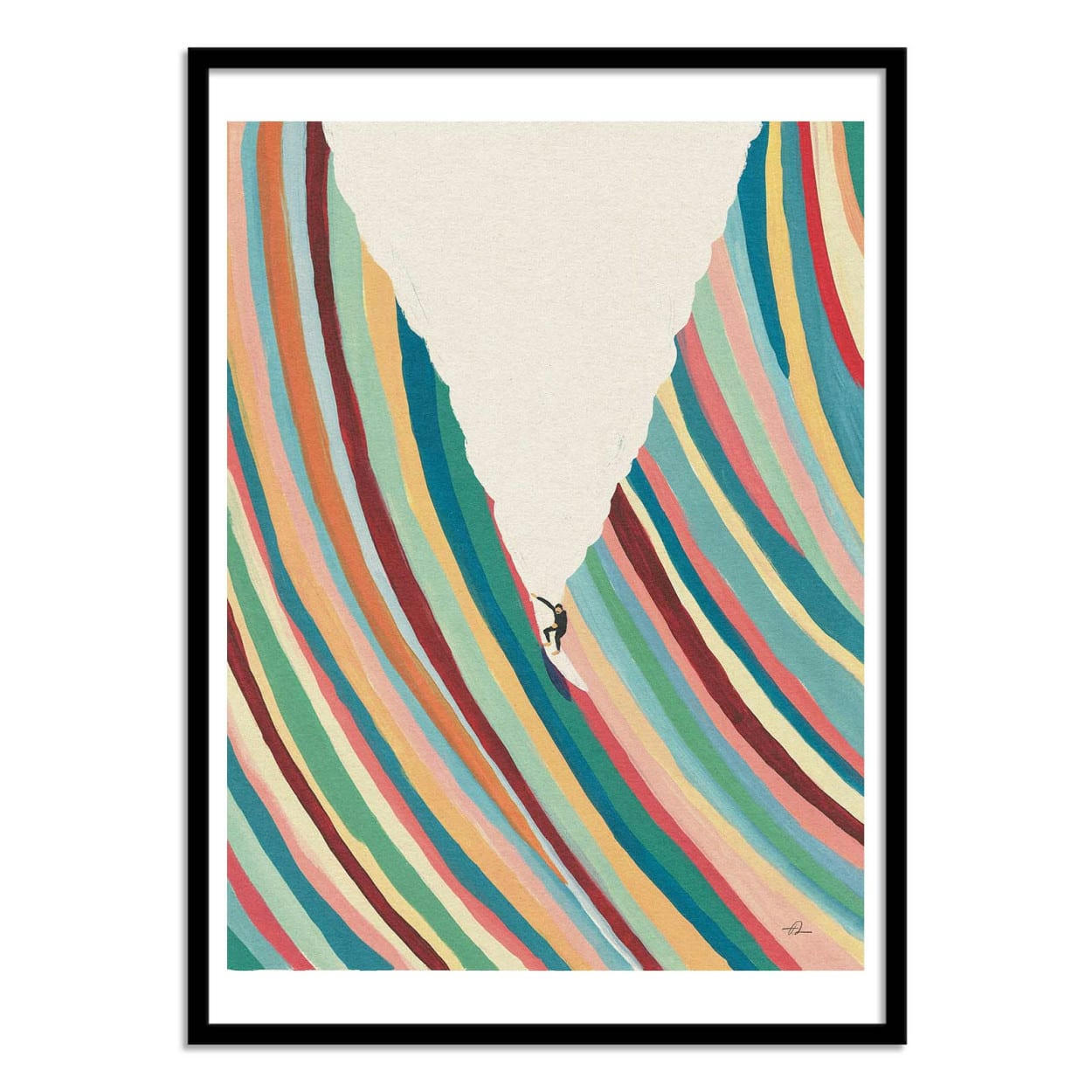 1X - SURFINGWITHSTACHE - FABIAN LAVATER - Affiche d'art 50 x 70 cm