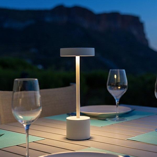 Lampe de table sans fil ROBY Blanc H30cm