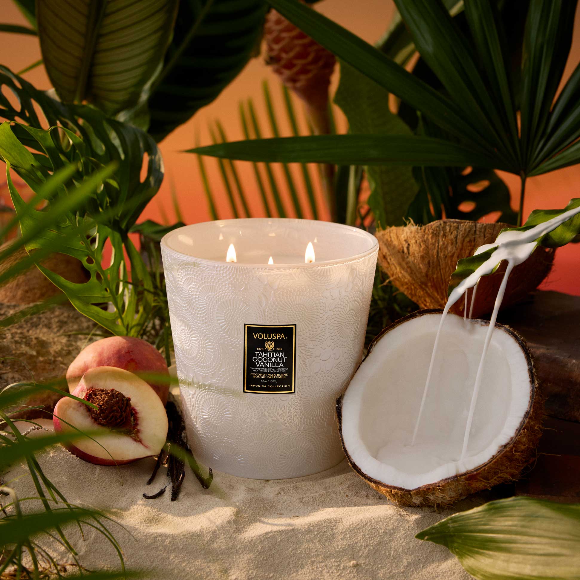 Tahitian Coconut Vanilla - 3 Wick Hearth Candle