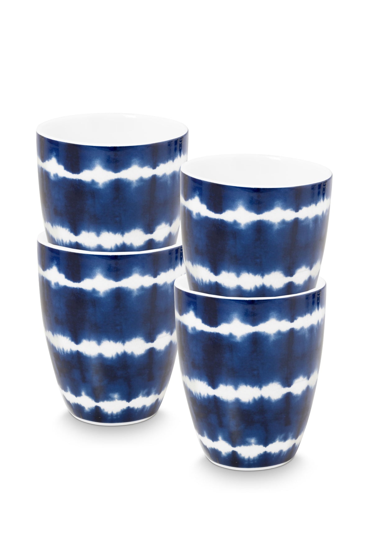 vtwonen - Tie-Dye Mok zonder oor - Serviesset van 4 - 425ml