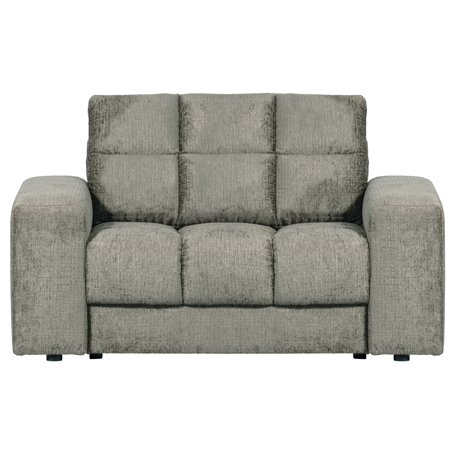 WOOOD loveseat Second Date - Structure Velvet - Frost - 78x136x101