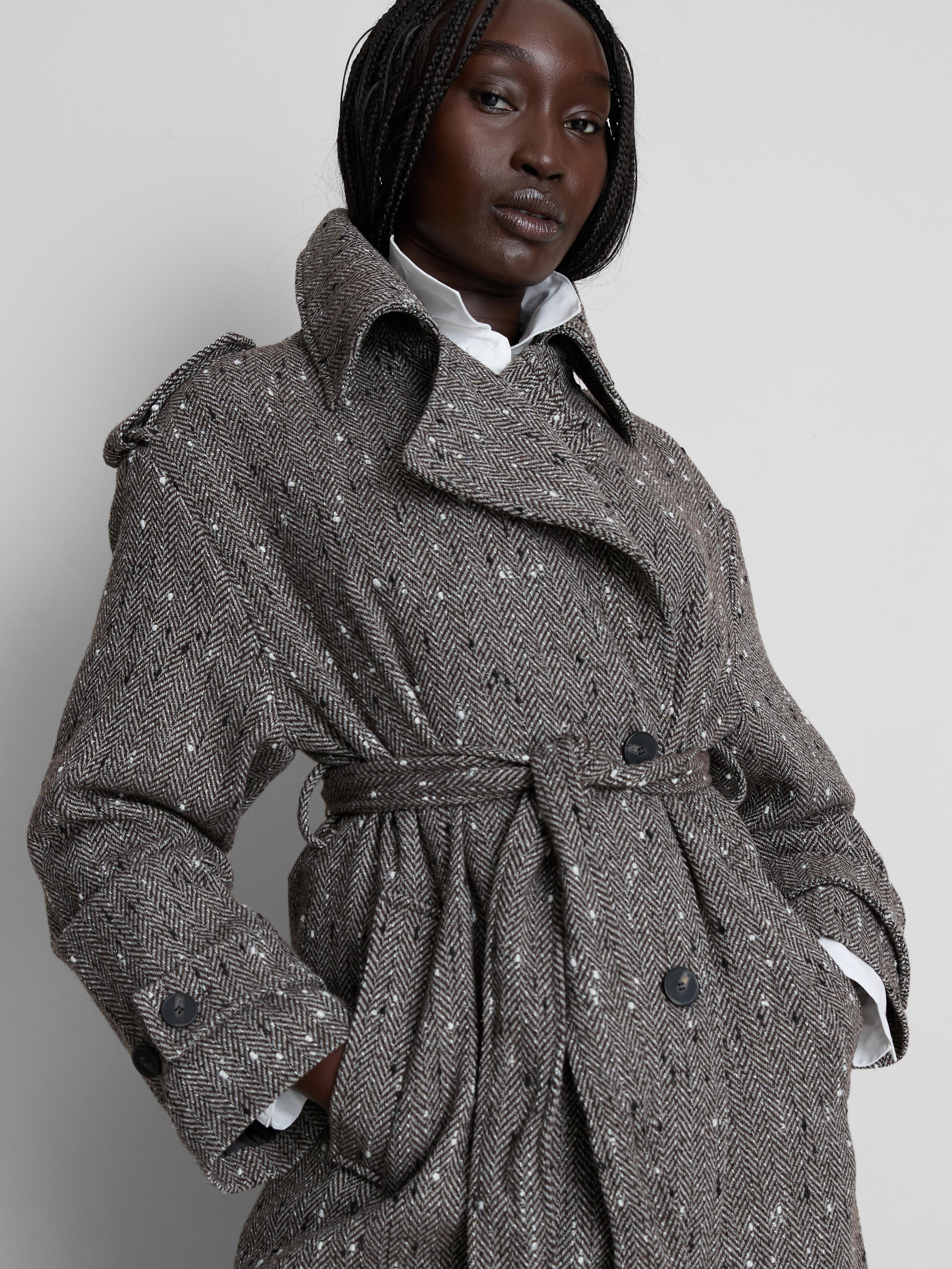 Classic Speckled Trench Coat