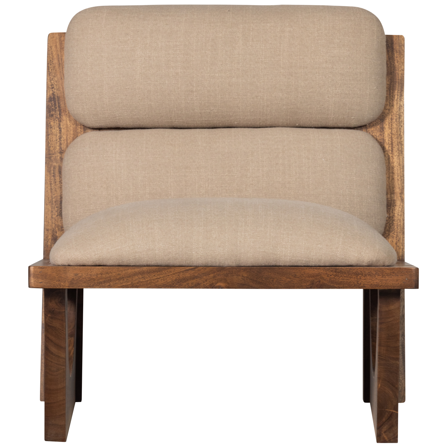 WOOOD fauteuil Opulent - Bouclé/Hout - Naturel - 75x70x80