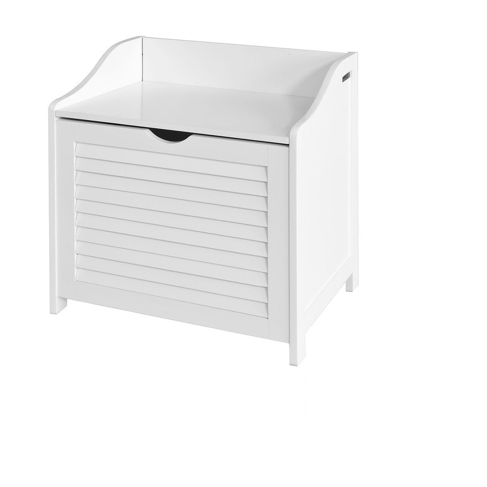 SoBuy Ławka na buty Biały 50x35x53cm Nowoczesny FSR40-W