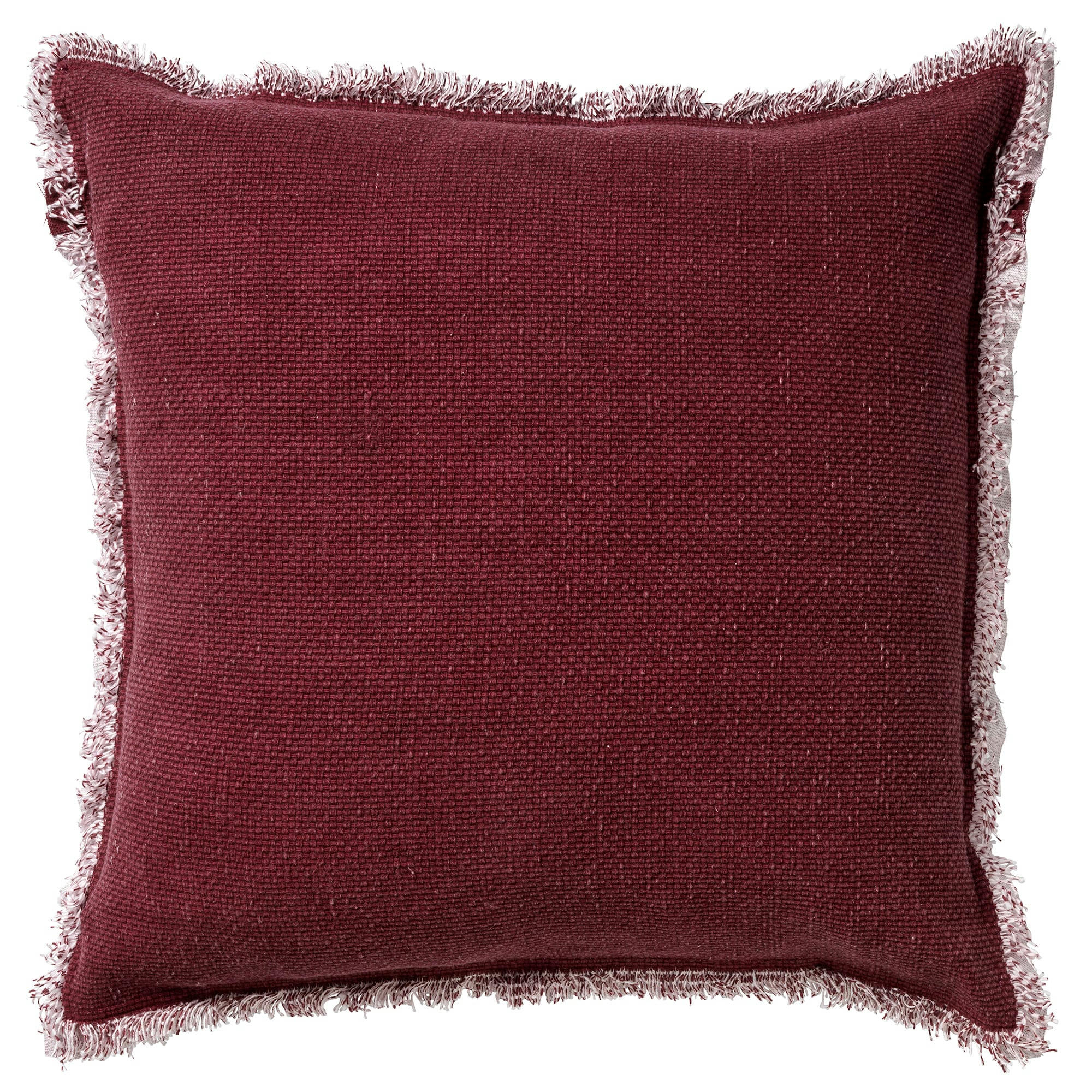 - Housse de coussin rouge en coton-45x45 cm uni