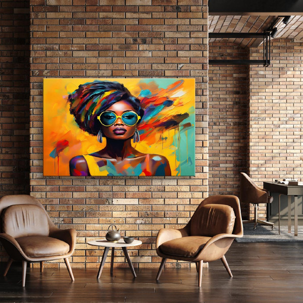 Feeby Obraz na płótnie, Kolorowa Afrykańska Kobieta 60x40