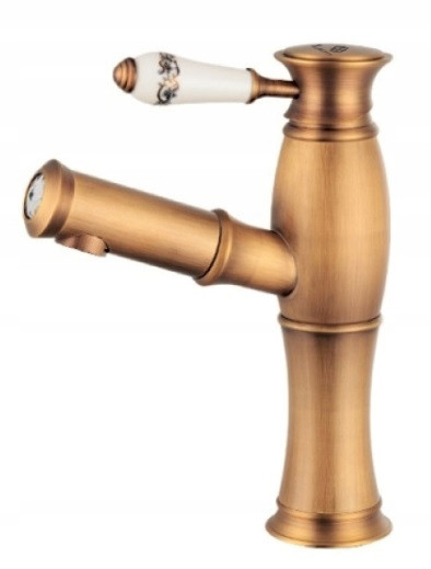 Bateria bidetowa bidet retro SALOME szczotkowany mosiądz