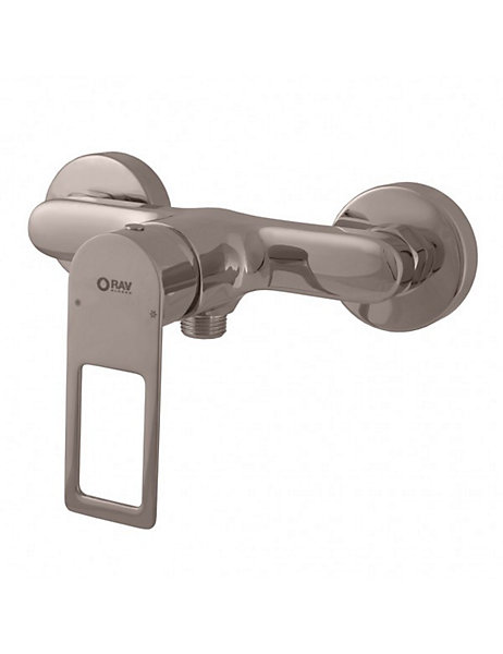 Mitigeur douche NIL en laiton métal gris poli-Gris-Sans douchette-Gris--150 -