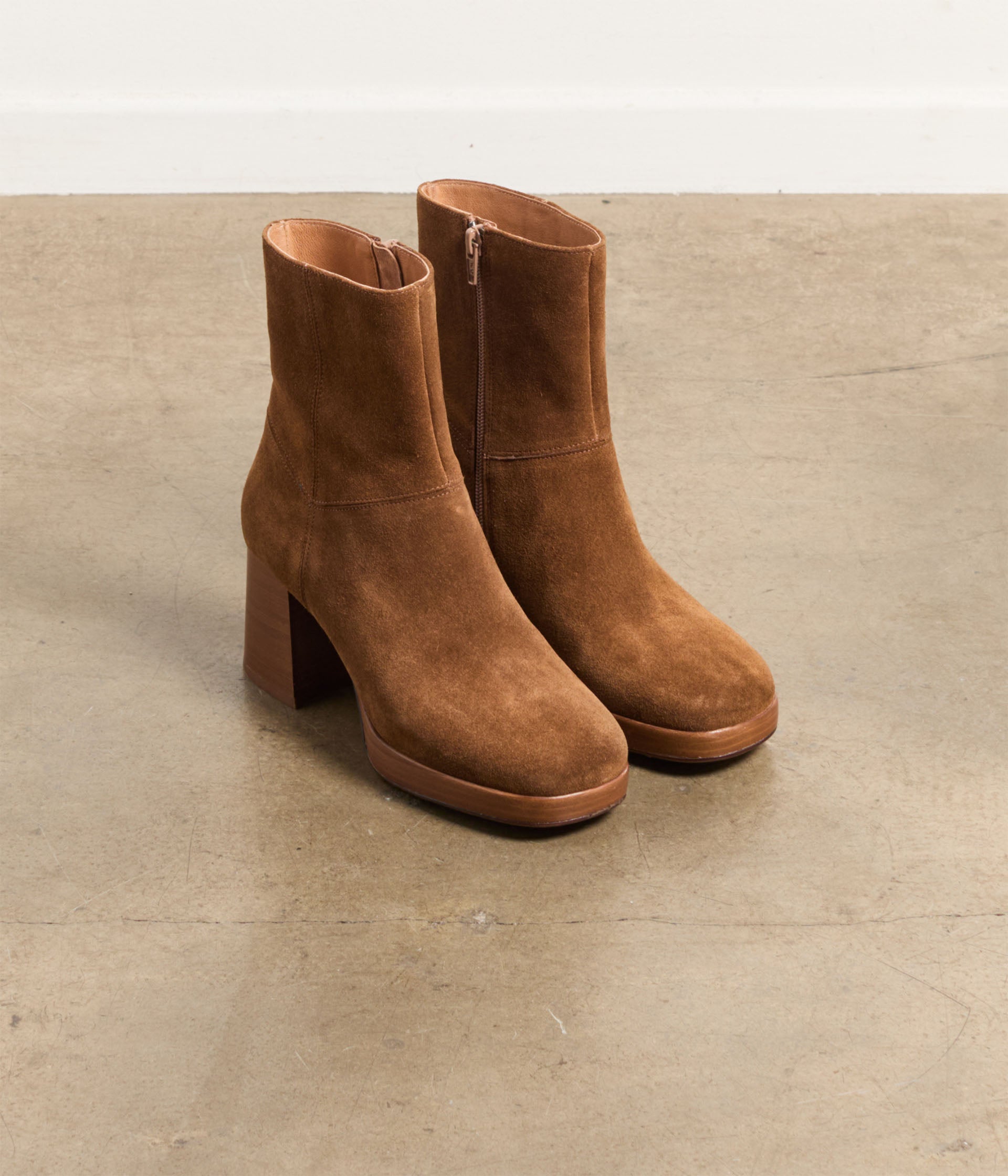 Boots velours camel India