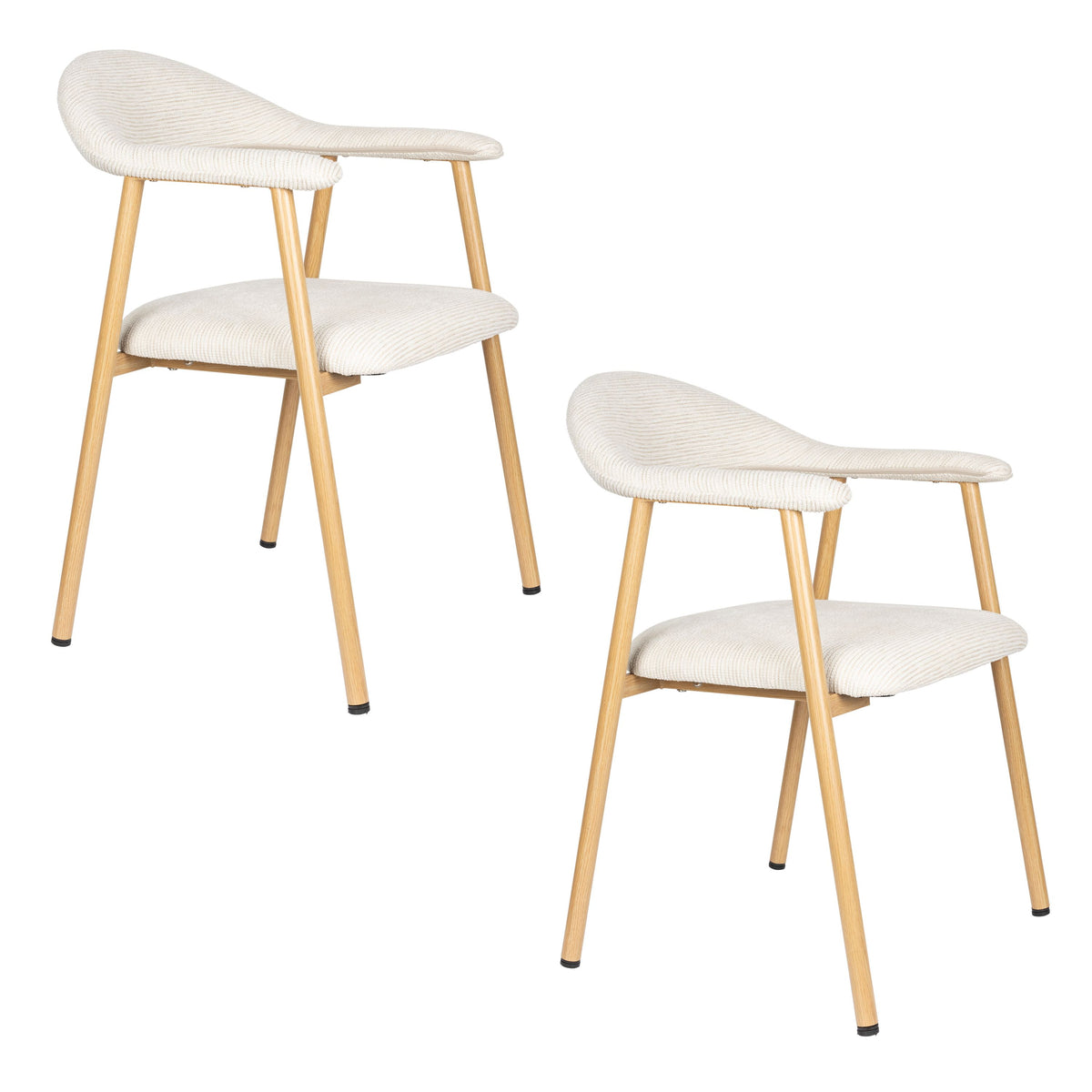 Housecraft Living Amy Eetkamerstoelen Beige - Set van 2