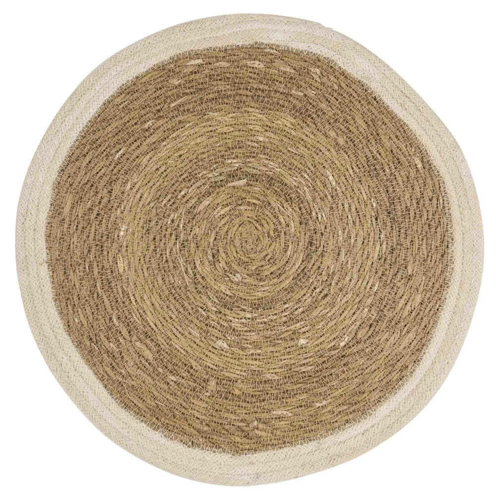 - Set de table rond en jute blanc