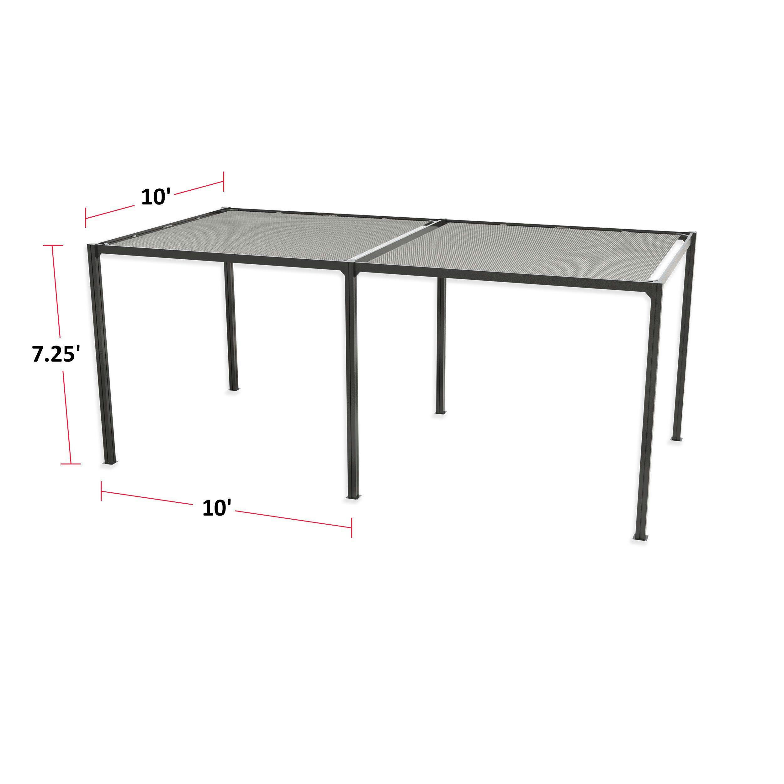 CANVAS Horizon Modular Pergola Expansion Kit, 10-ft x 10-ft