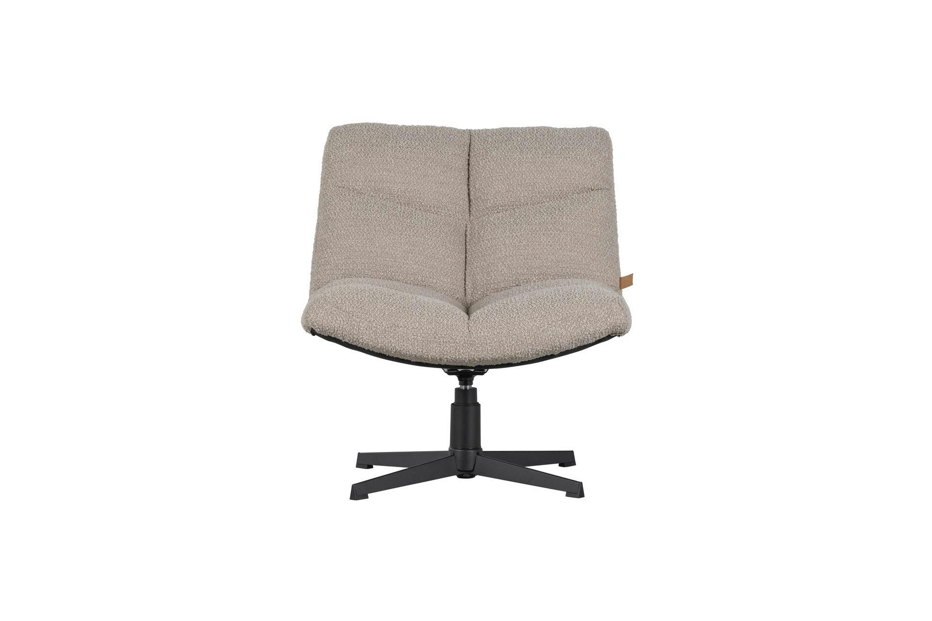 VINNY - Fauteuil en tissu sable