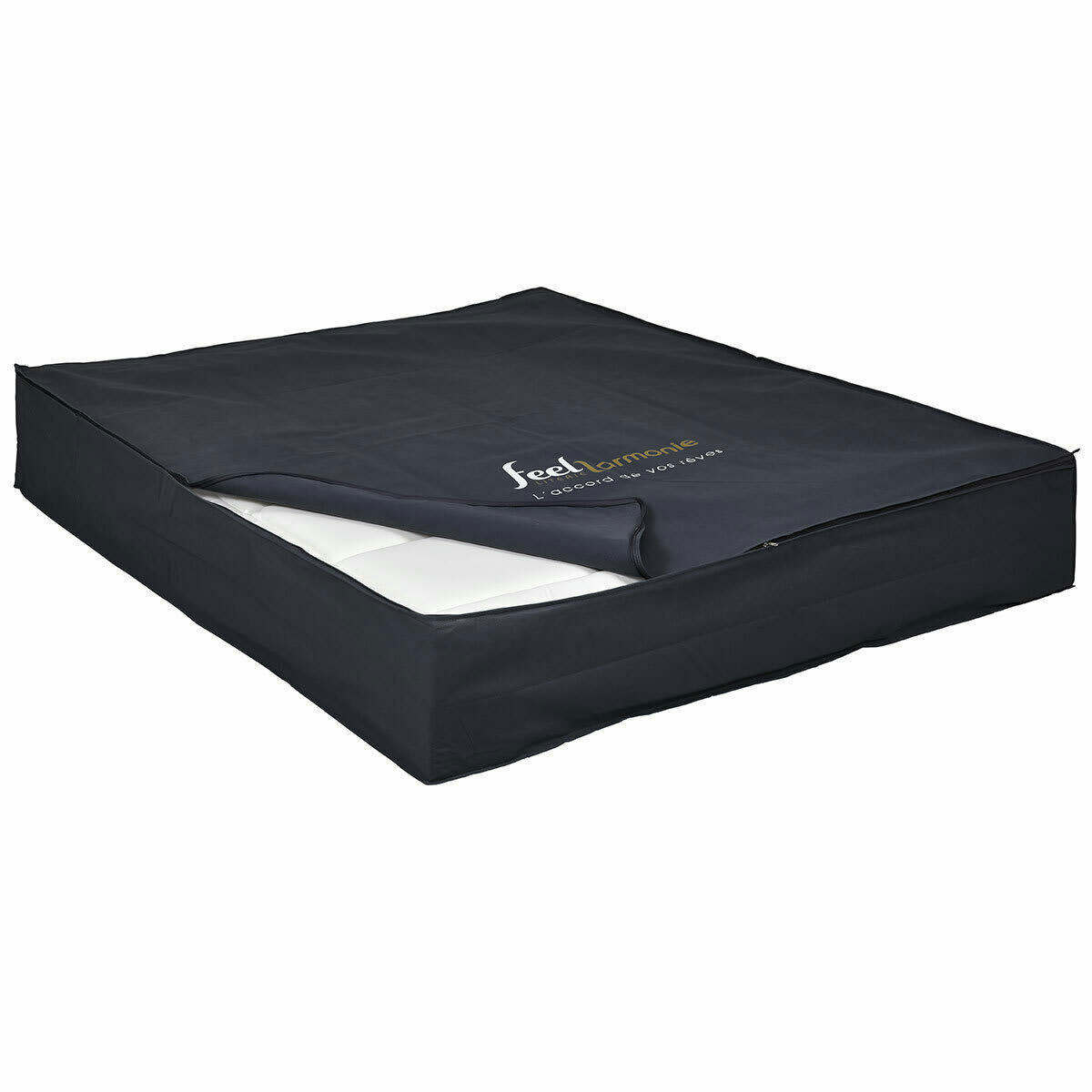SOMNUM - Housse de rangement de matelas 21 cm 160x200 cm tissu