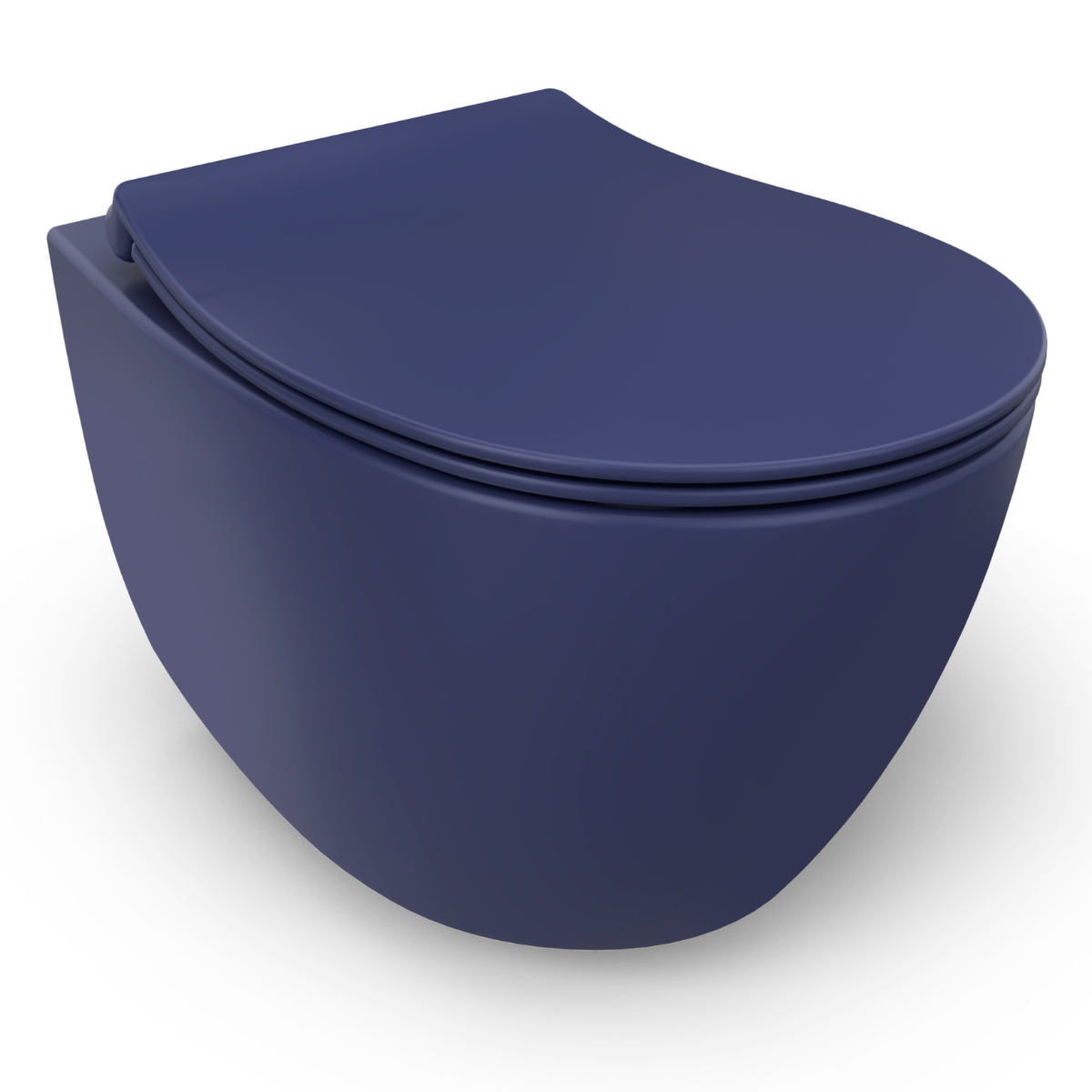 Isvea Wc Toilet Badkamer Hangend Blauw Inclusief Softclose Toiletbril