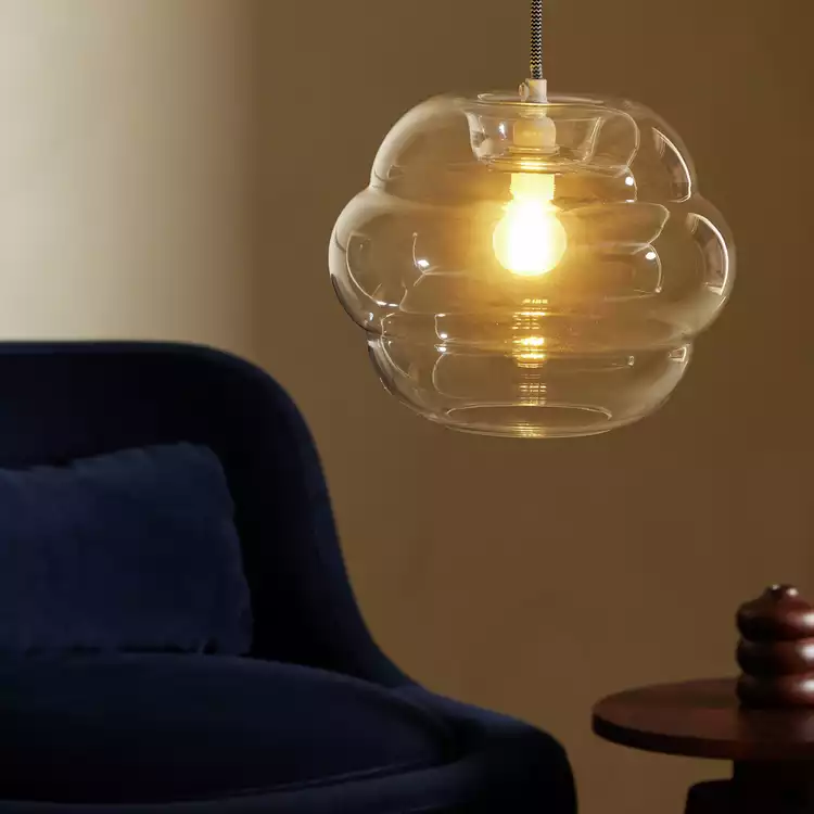 Habitat Clear Glass Honeycomb Easy Fit Lampshade - 25cm