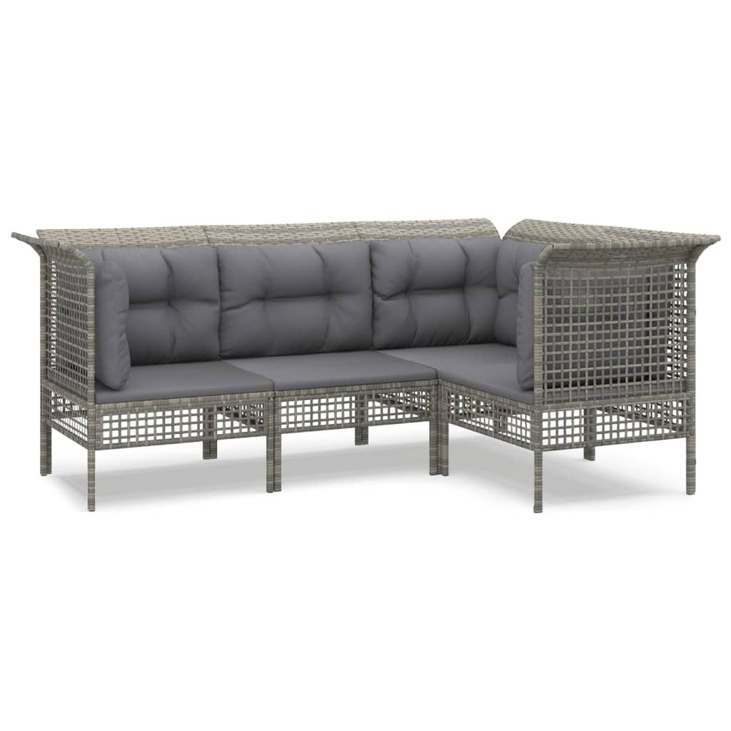 Zestaw wypoczynkowy do ogrodu Szary Technorattan 3x hjørne   sofa