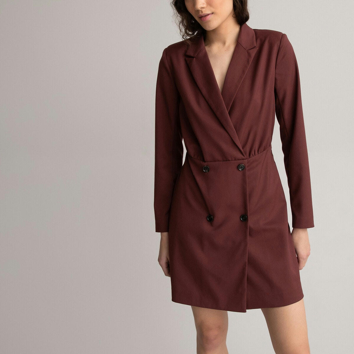 Robe blazer courte, manches longues