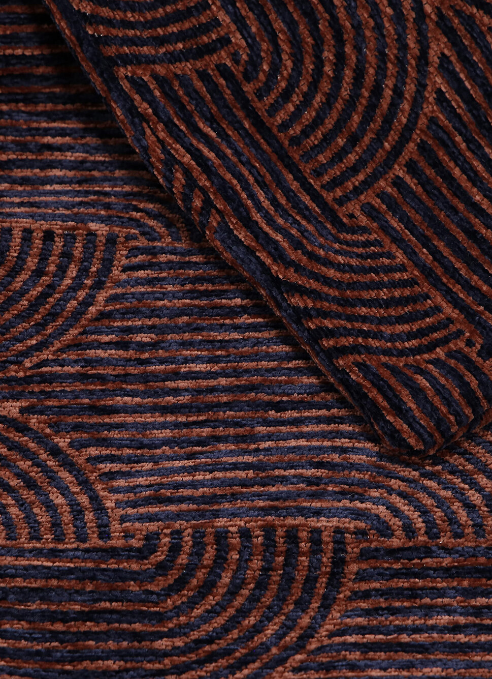 COUSSIN JACQUARD CHENILLE FONTAINE MARINE