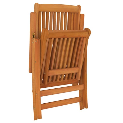 NNEVL Folding Garden Chairs with Footrests 2 pcs Solid Wood Eucalyptus
