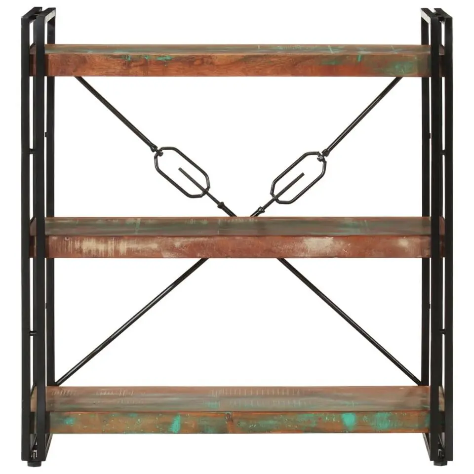 vidaXL - Boekenkast 3-laags - Multikleur - Gerecycled hout - 77 x 30 x 80 cm