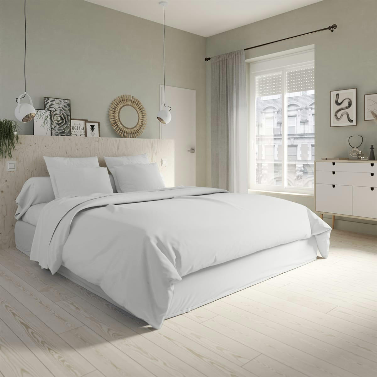 STUDIO - Housse de couette   Coton Gris Perle 140x200 cm - DODO