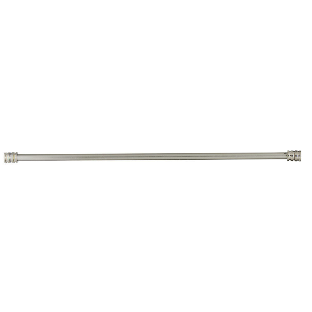 Tringle de vitrage Extensible 40-60 cm embout cylindre strié chromé