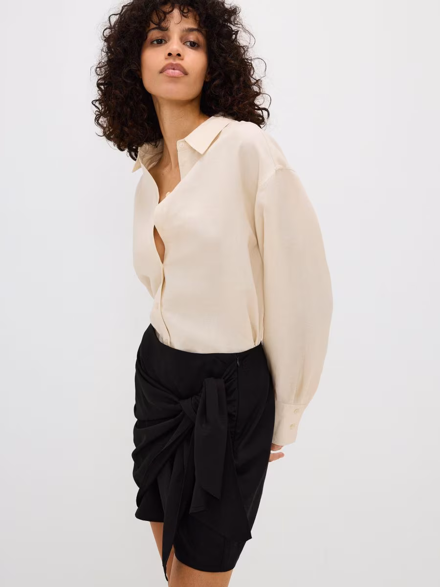 Mini Skirt With Tie Detail