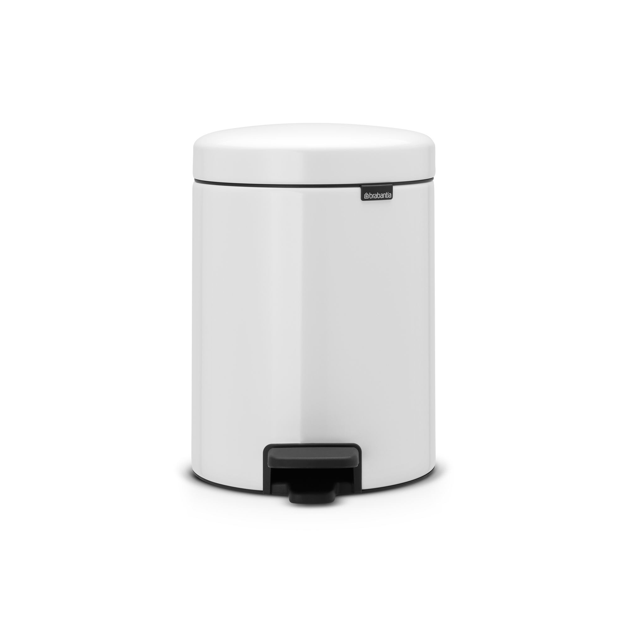 Brabantia NewIcon Pedaalemmer, 5 liter, kunststof binnenemmer - White