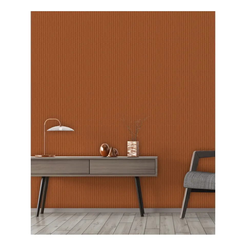 Dutch Wallcoverings - Odyssee uni roodbruin - 0,53x10,05m