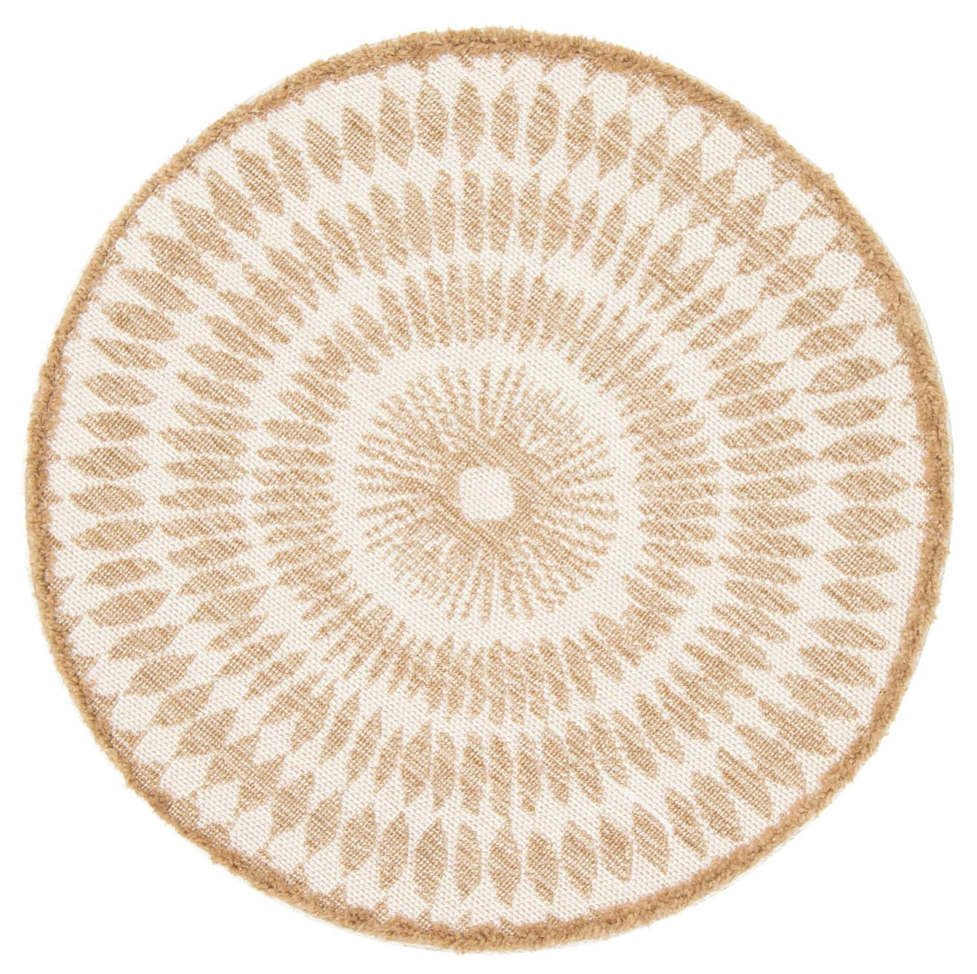 Manon Oval Texturized Polypropylene Indoor Area Rug, Taupe, 10-ft x 10-ft