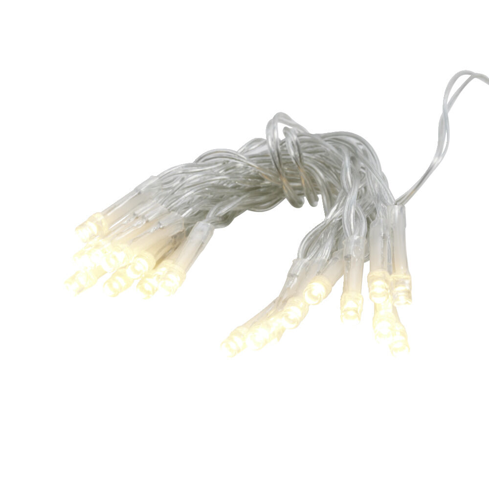 Guirlande lumineuse à piles 20LED blanc chaud 2,2m