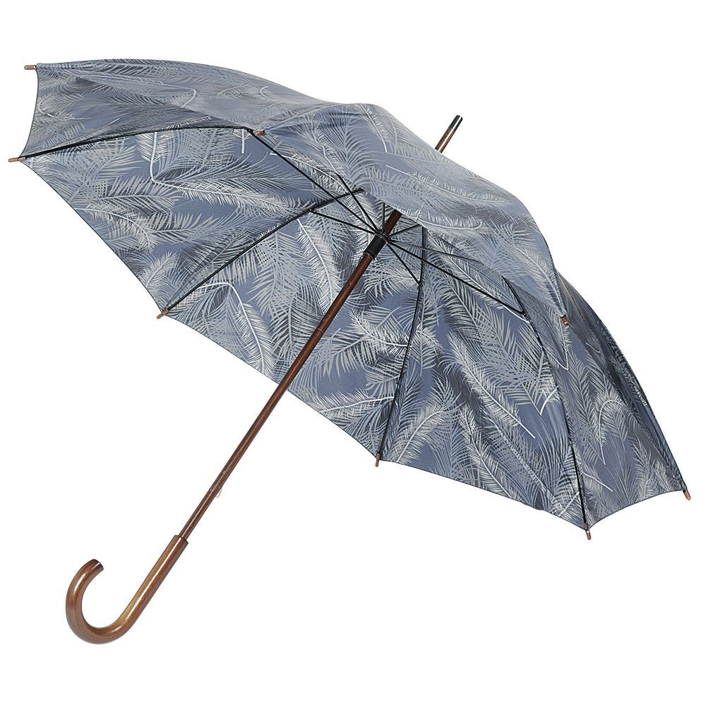 Parapluie canne imprimé feuillage