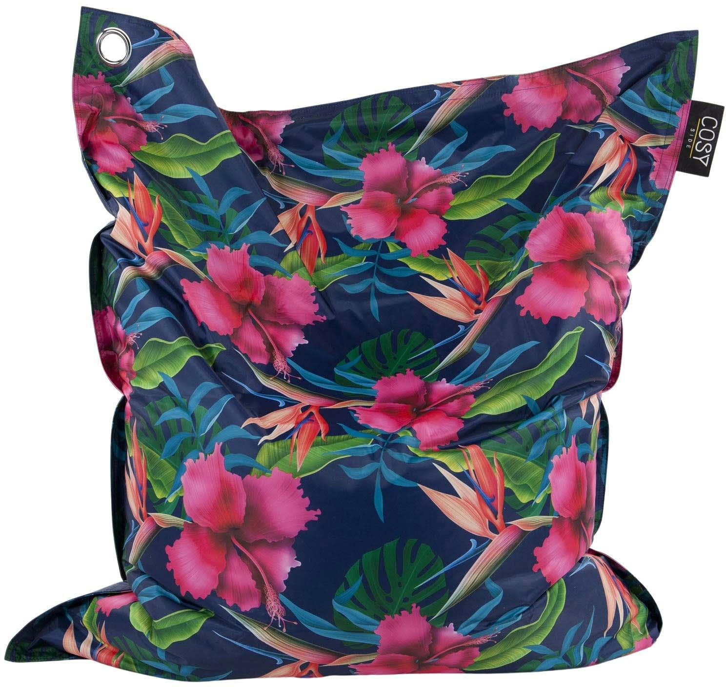 - Maxi coussin imprimé intérieur extérieur 110 x 130 cm esmeralda