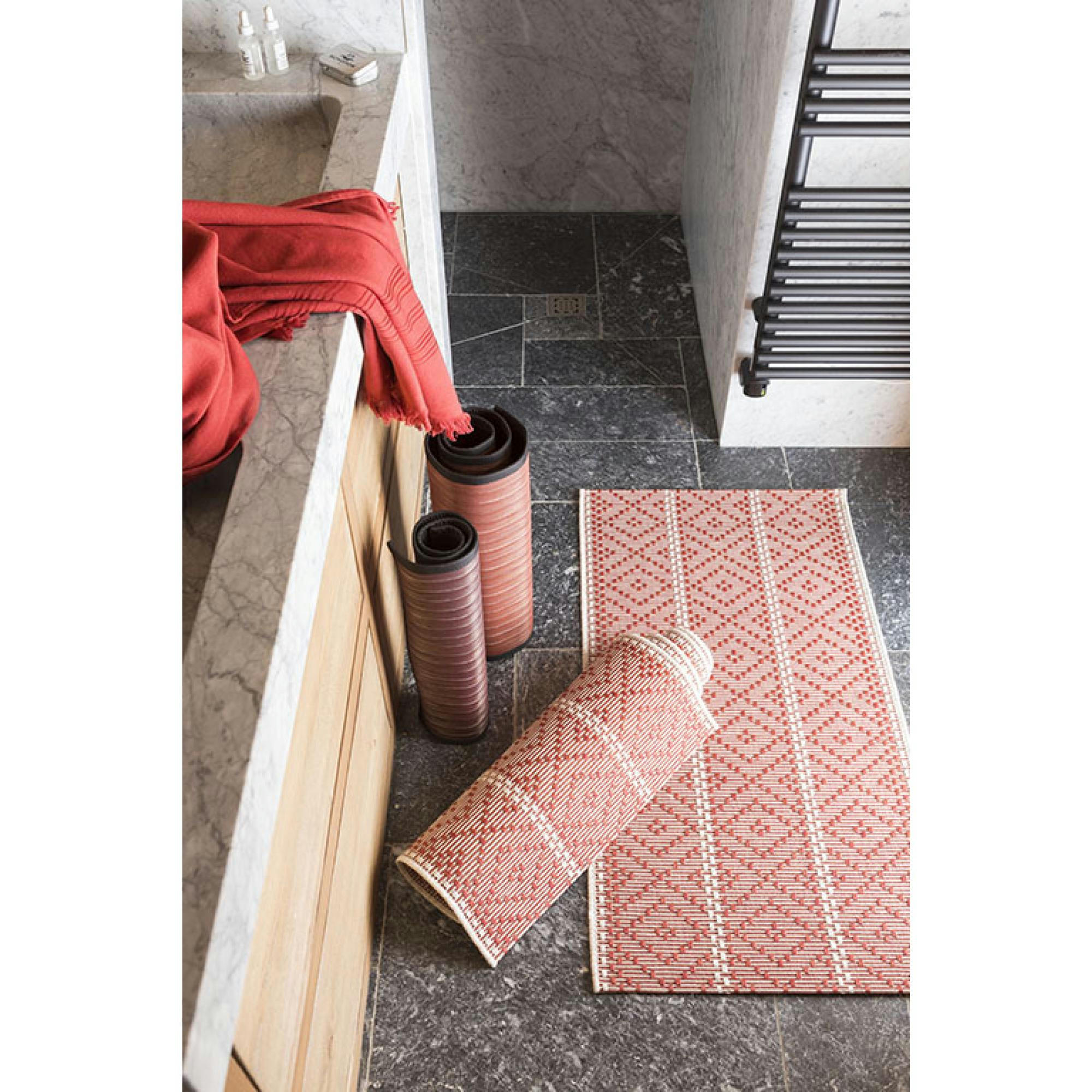 CANCUN - Drap hammam  en coton marmelade 90 x 180