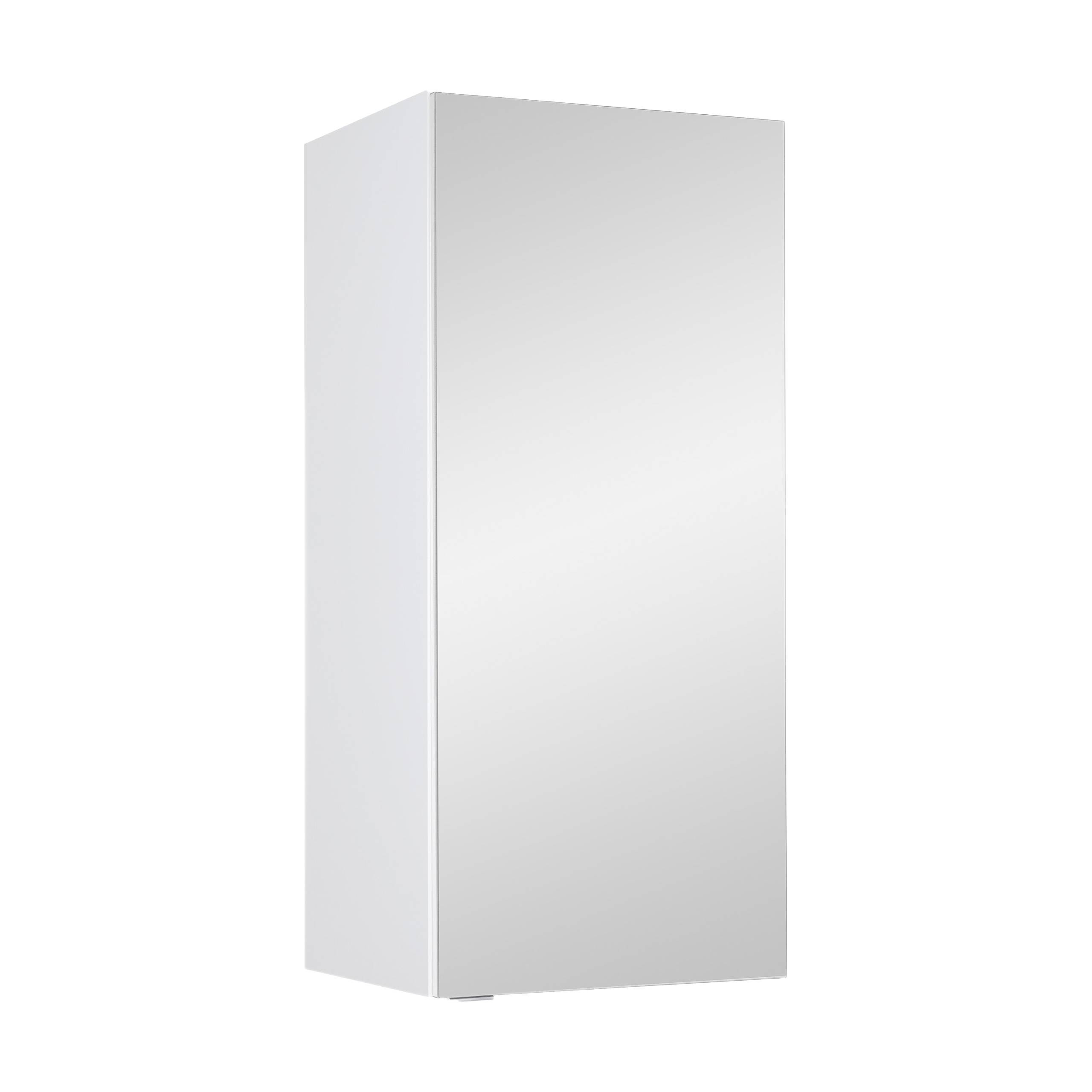 Szafka łazienkowa z lustrem wisząca 40x90x35 cm biała mdf półki cichy domyk