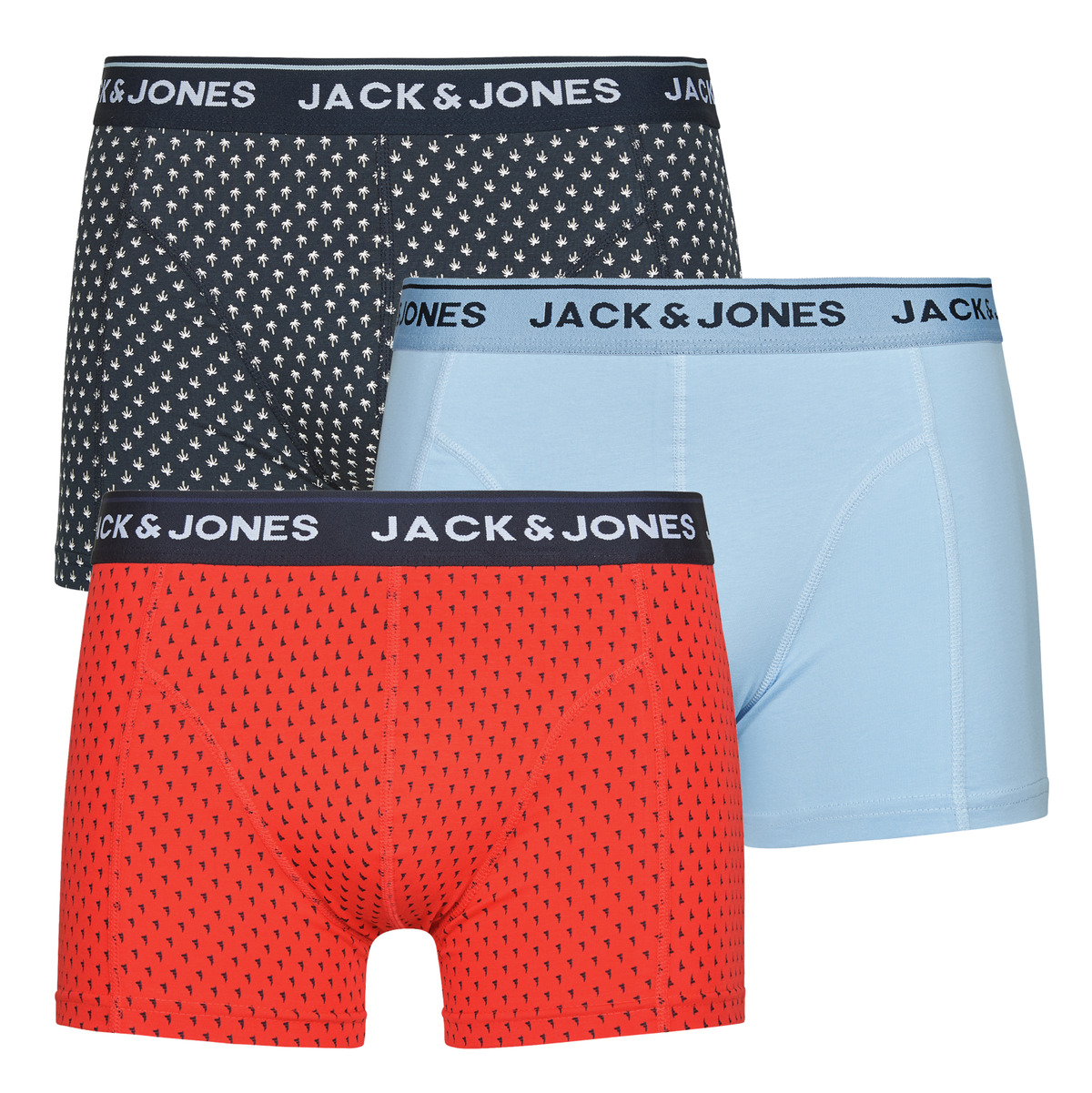 Jack & Jones - JACPALMTREE TRUNKS X3 - Blue / Red / Black