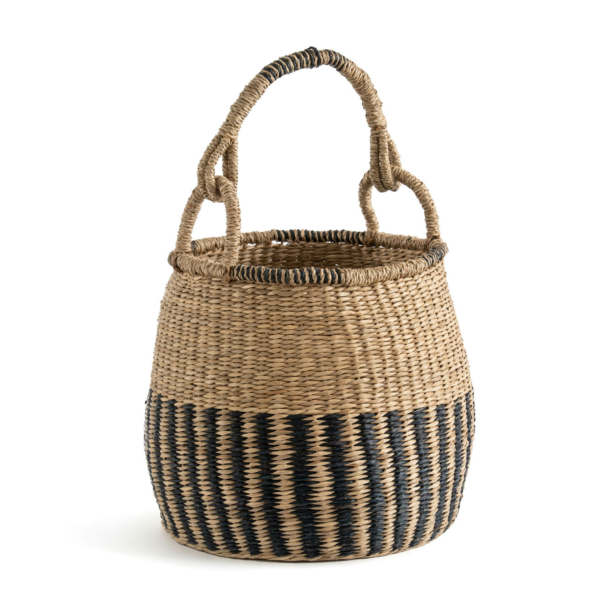Panier boule en jonc de mer, Zac
