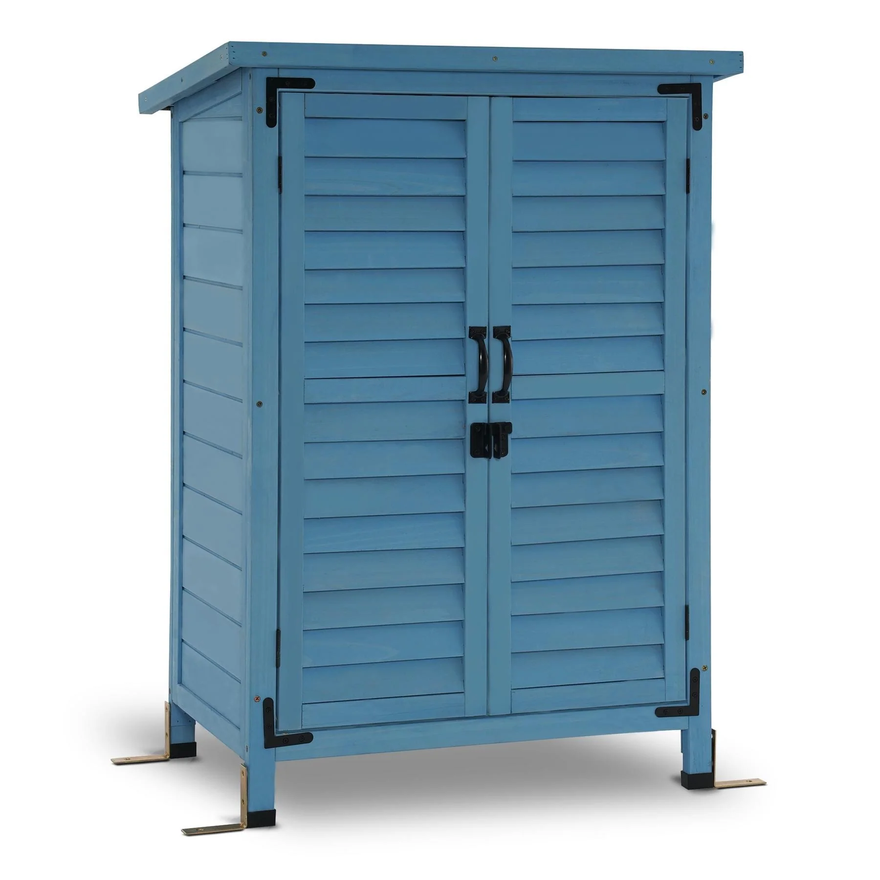 MCombo Small Outdoor Storage Cabinet Shed with Double Doors (24.6 x 18.3 x 38.2), Wooden 0985