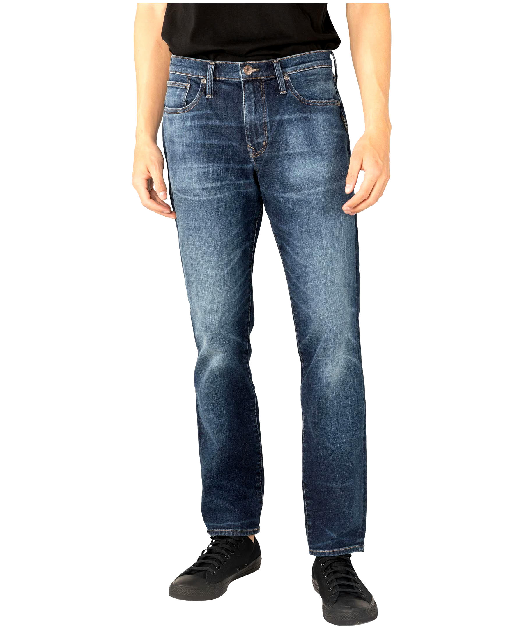 Silver Men's Machray Mid Rise Oversized Fit Straight Leg Jeans - Medium Wash