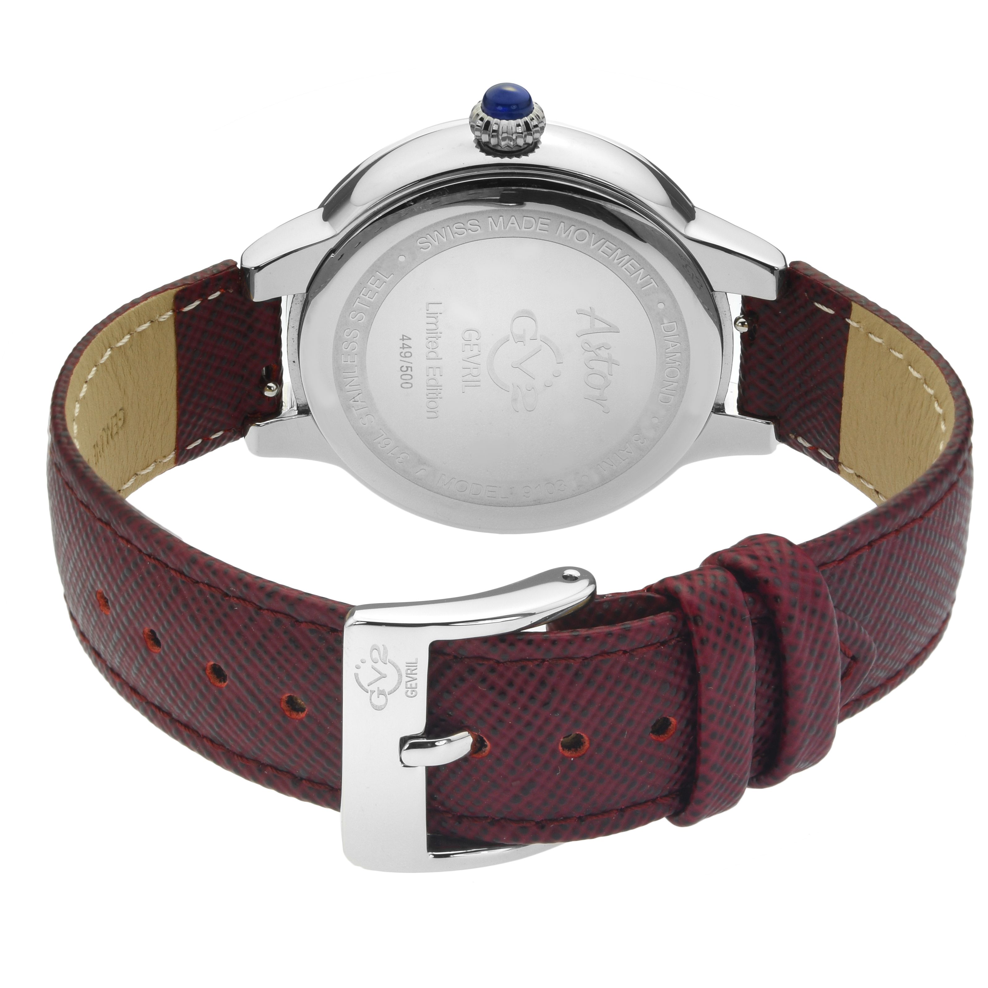 GV2 Astor White Dial 9103.4 Swiss Quartz Watch
