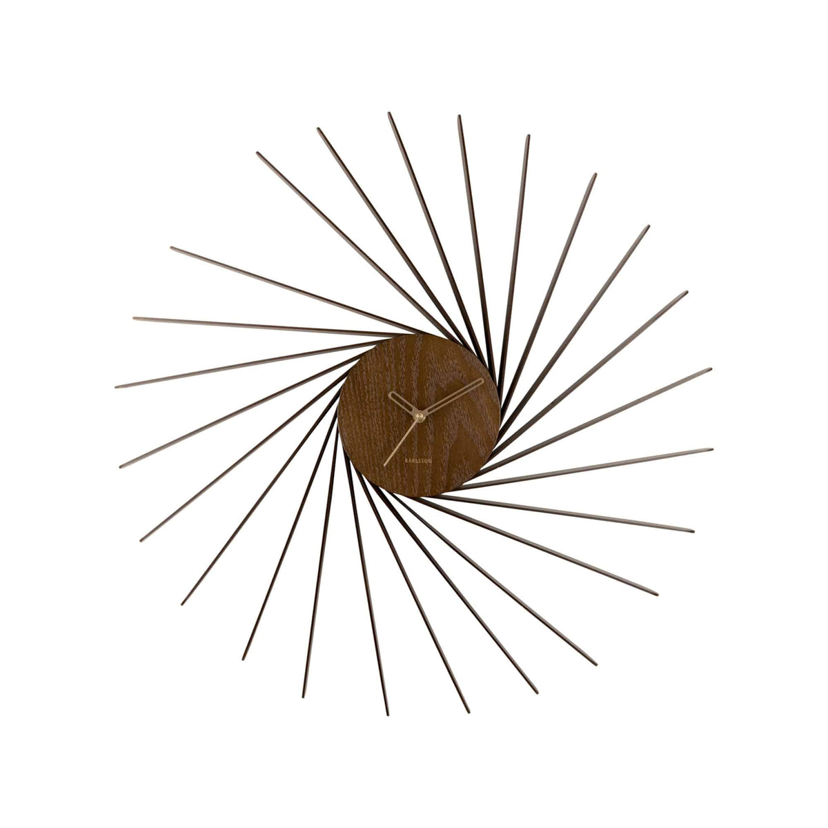 Karlsson wandklok Helix - bruin - Ø68cm