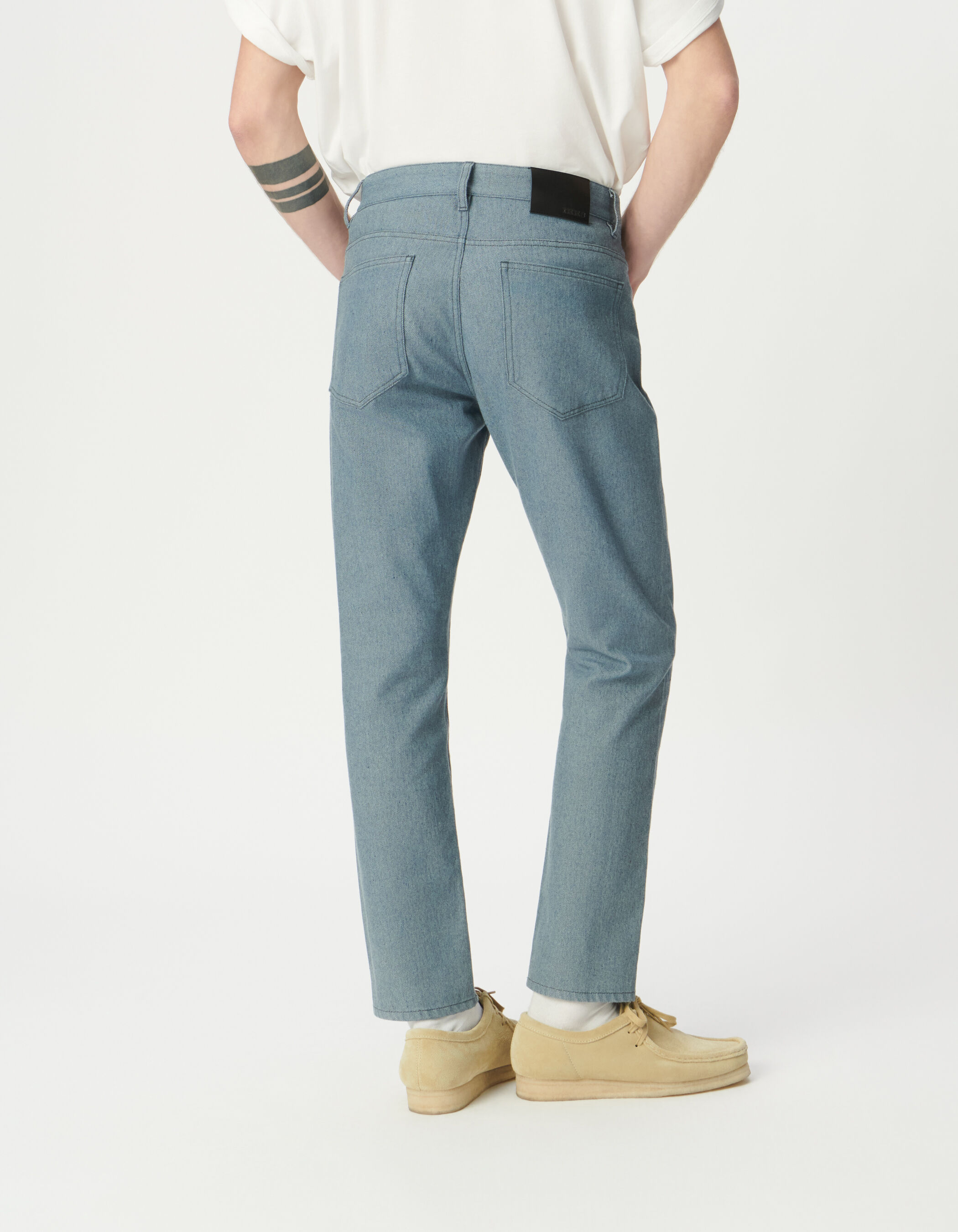 Jean tapered bleu effet chiné Ben Homme