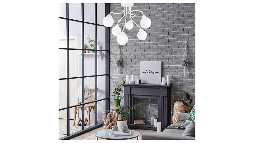 Lampa sufitowa Holly 6-punktowa stalowa biała
