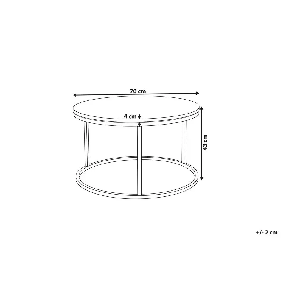 CORAL - Salontafel - Ros&eacute;goud - RVS